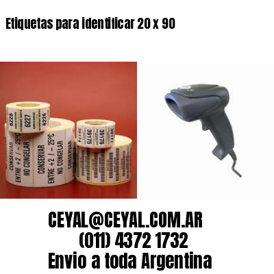 Etiquetas para identificar 20 x 90