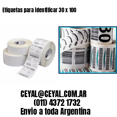 Etiquetas para identificar 30 x 100