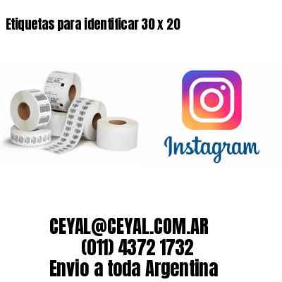 Etiquetas para identificar 30 x 20