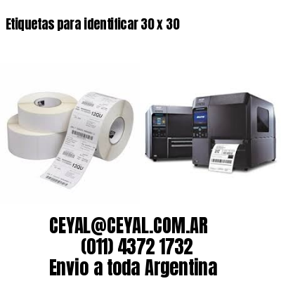 Etiquetas para identificar 30 x 30