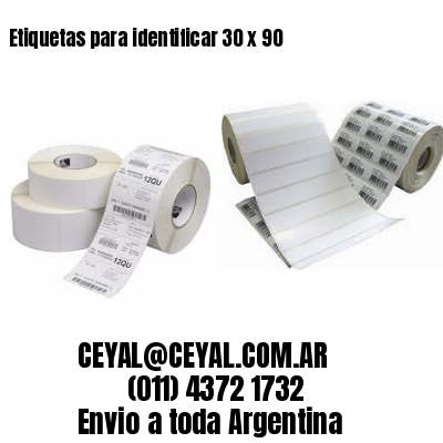 Etiquetas para identificar 30 x 90