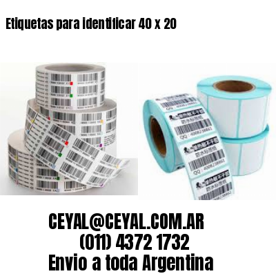 Etiquetas para identificar 40 x 20