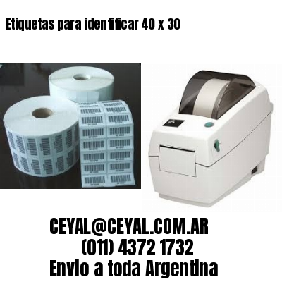 Etiquetas para identificar 40 x 30