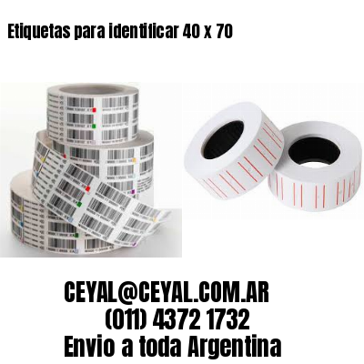 Etiquetas para identificar 40 x 70