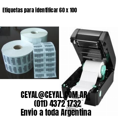 Etiquetas para identificar 60 x 100