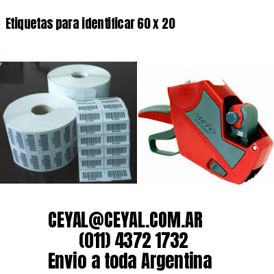 Etiquetas para identificar 60 x 20