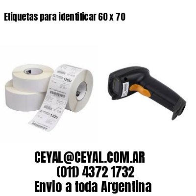 Etiquetas para identificar 60 x 70