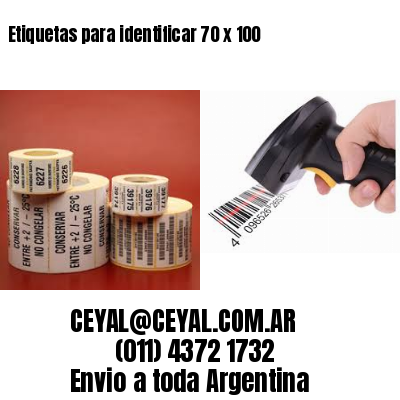 Etiquetas para identificar 70 x 100