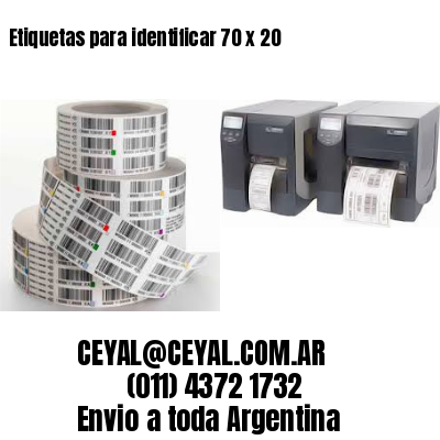 Etiquetas para identificar 70 x 20