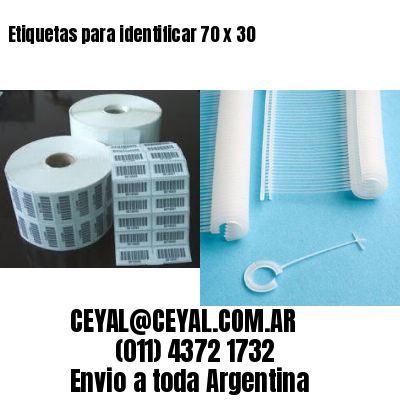 Etiquetas para identificar 70 x 30