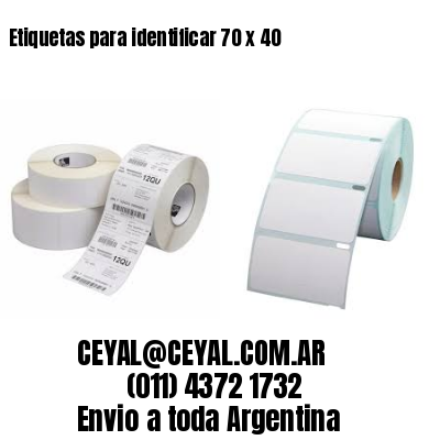 Etiquetas para identificar 70 x 40