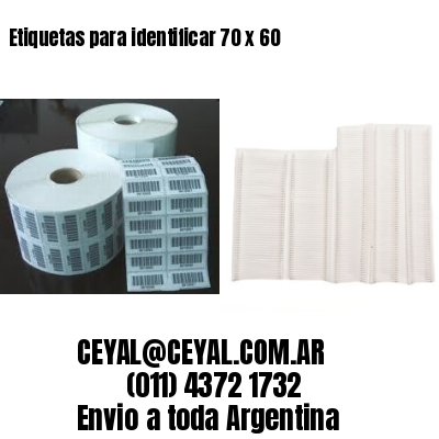 Etiquetas para identificar 70 x 60