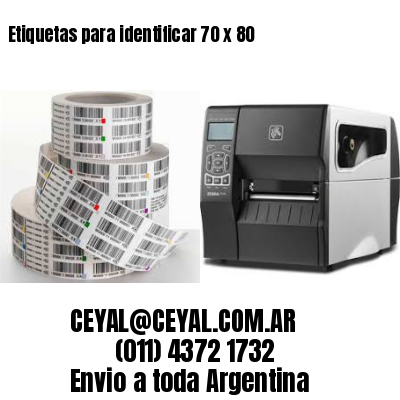 Etiquetas para identificar 70 x 80