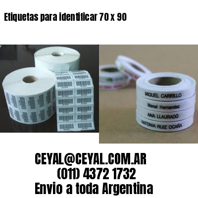 Etiquetas para identificar 70 x 90