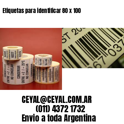 Etiquetas para identificar 80 x 100