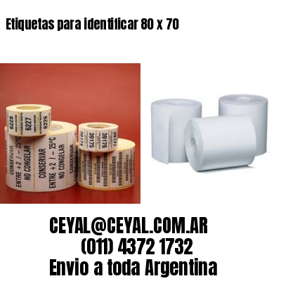 Etiquetas para identificar 80 x 70