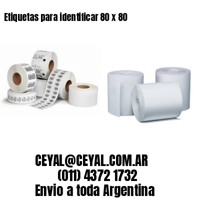 Etiquetas para identificar 80 x 80