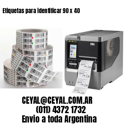 Etiquetas para identificar 90 x 40