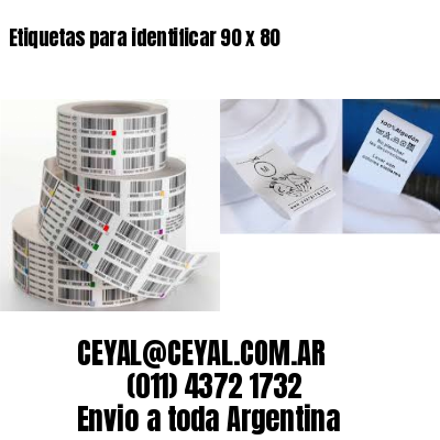 Etiquetas para identificar 90 x 80