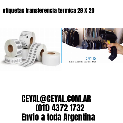 etiquetas transferencia termica 29 X 20
