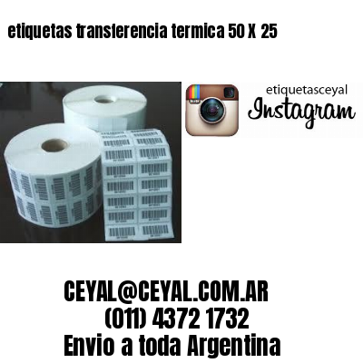 etiquetas transferencia termica 50 X 25
