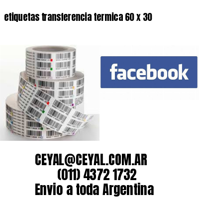 etiquetas transferencia termica 60 x 30