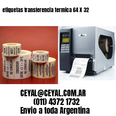 etiquetas transferencia termica 64 X 32