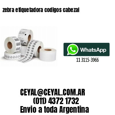 zebra etiquetadora codigos cabezal