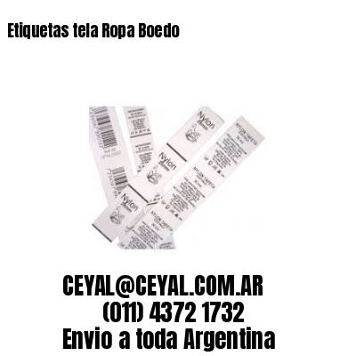 Etiquetas tela Ropa Boedo