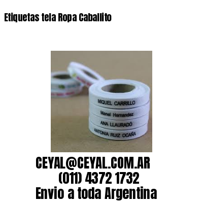 Etiquetas tela Ropa Caballito