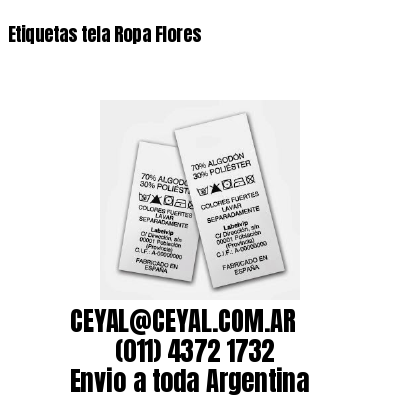 Etiquetas tela Ropa Flores