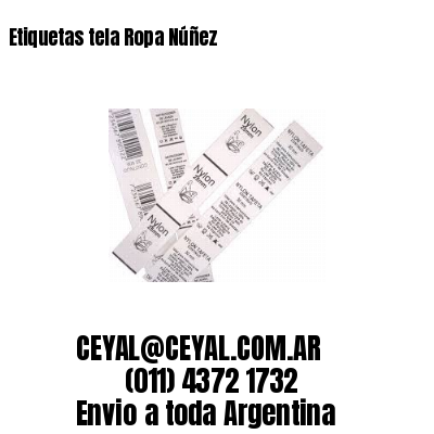 Etiquetas tela Ropa Núñez