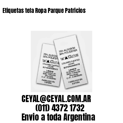 Etiquetas tela Ropa Parque Patricios