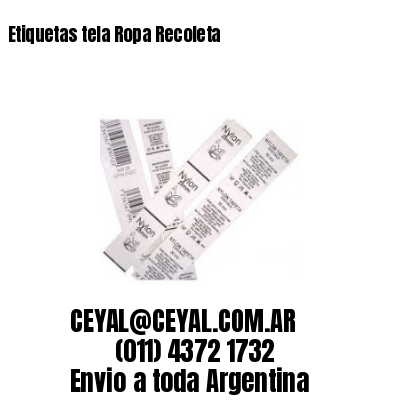 Etiquetas tela Ropa Recoleta