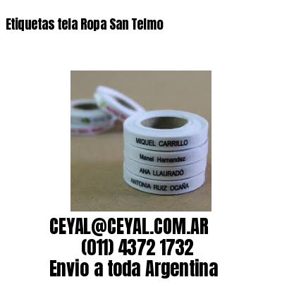 Etiquetas tela Ropa San Telmo