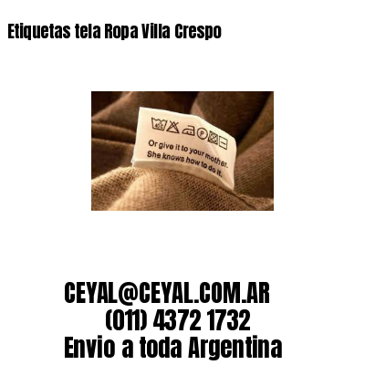 Etiquetas tela Ropa Villa Crespo