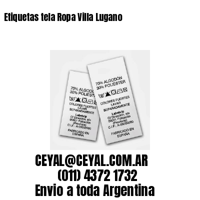 Etiquetas tela Ropa Villa Lugano