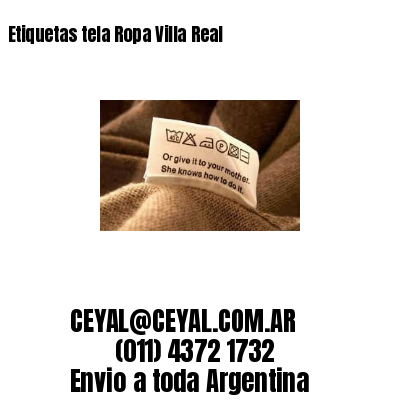 Etiquetas tela Ropa Villa Real