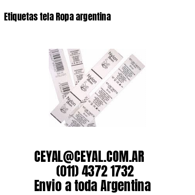 Etiquetas tela Ropa argentina