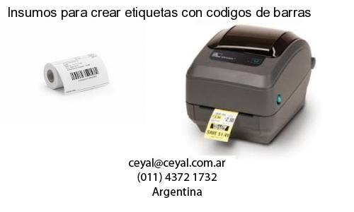 Insumos para crear etiquetas con codigos de barras