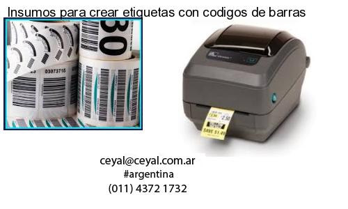 Insumos para crear etiquetas con codigos de barras
