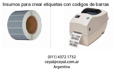 Insumos para crear etiquetas con codigos de barras