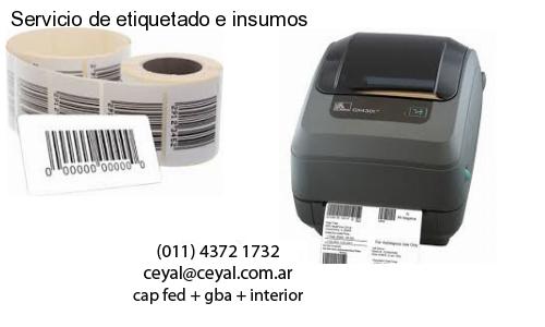 Servicio de etiquetado e insumos