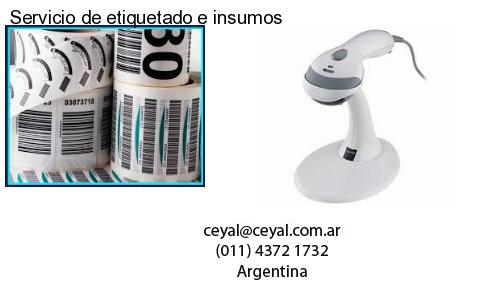 Servicio de etiquetado e insumos
