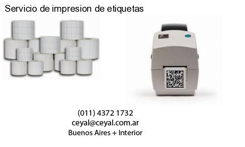 Servicio de impresion de etiquetas
