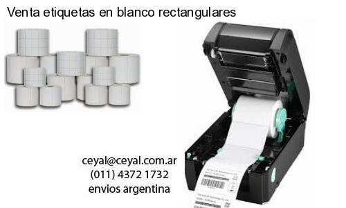 Venta etiquetas en blanco rectangulares