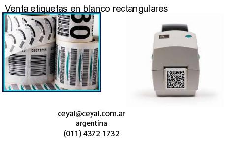 Venta etiquetas en blanco rectangulares