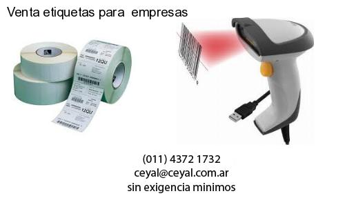 Venta etiquetas para empresas