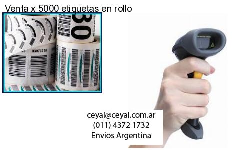 Venta x 5000 etiquetas en rollo