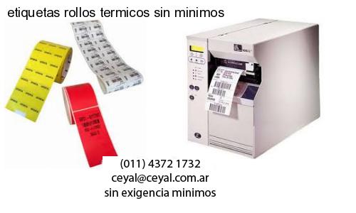 etiquetas rollos termicos sin minimos